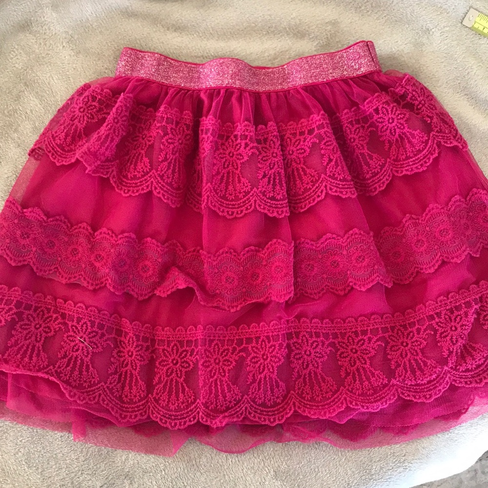 Lace pink skirt